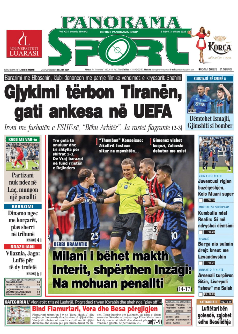 Prima-pagina-Panorama Sport-oggi-edizione-di-oggi-20250203